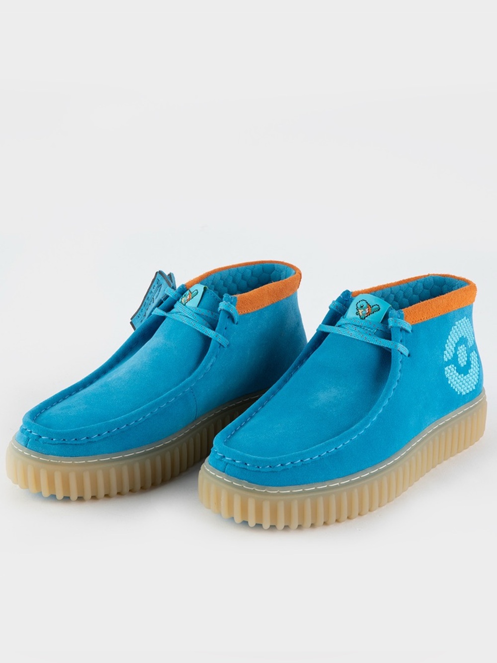 Pokemon x Clarks Torhill Explore Squirtle Sz 7 Tortank Blue Suede